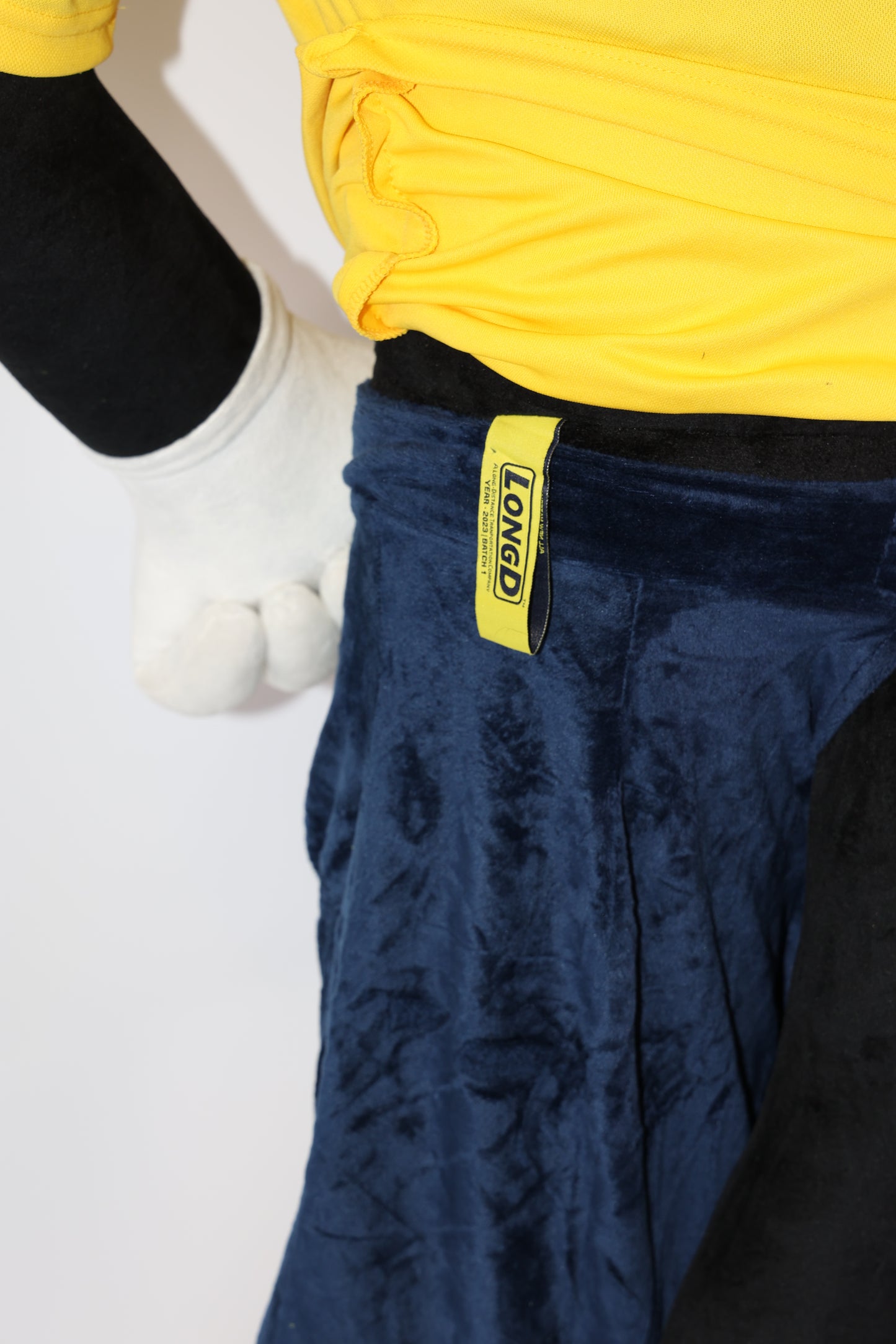 Authentication tag outside of shorts